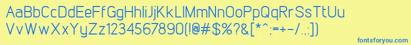 LintelRegular Font – Blue Fonts on Yellow Background