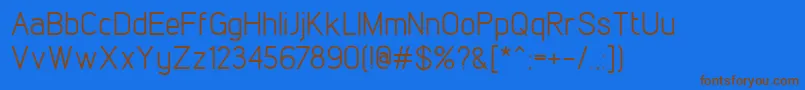 LintelRegular Font – Brown Fonts on Blue Background