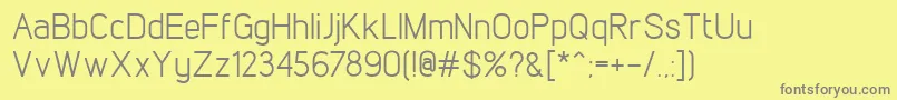 LintelRegular Font – Gray Fonts on Yellow Background