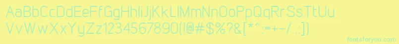 LintelRegular Font – Green Fonts on Yellow Background