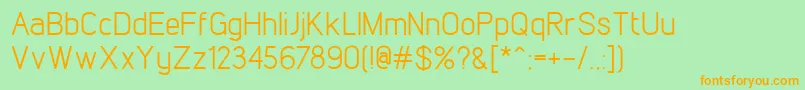 LintelRegular Font – Orange Fonts on Green Background