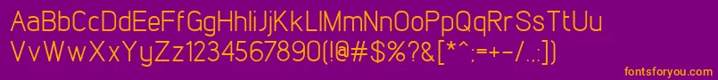 LintelRegular Font – Orange Fonts on Purple Background
