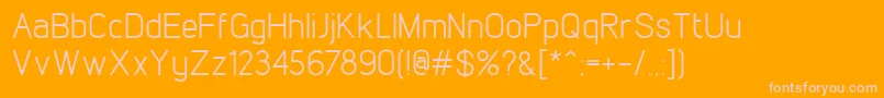 LintelRegular Font – Pink Fonts on Orange Background