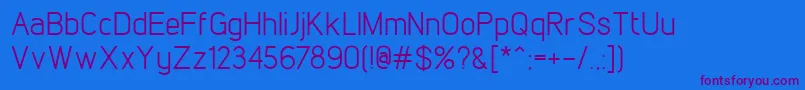 LintelRegular Font – Purple Fonts on Blue Background
