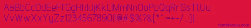 LintelRegular Font – Purple Fonts on Red Background