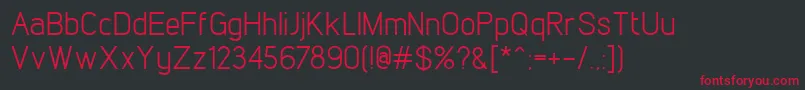 LintelRegular Font – Red Fonts on Black Background