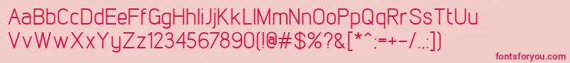 LintelRegular Font – Red Fonts on Pink Background
