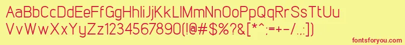 LintelRegular Font – Red Fonts on Yellow Background