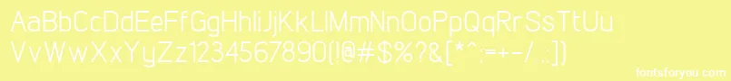 LintelRegular Font – White Fonts on Yellow Background