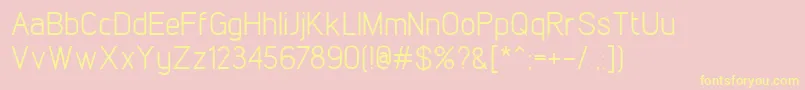 LintelRegular Font – Yellow Fonts on Pink Background
