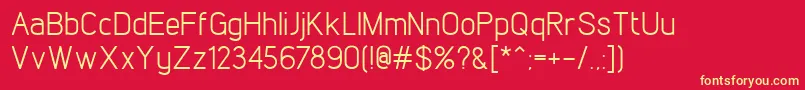 LintelRegular Font – Yellow Fonts on Red Background