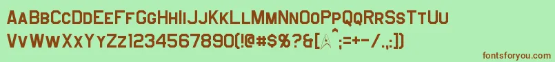 Jefferies Font – Brown Fonts on Green Background