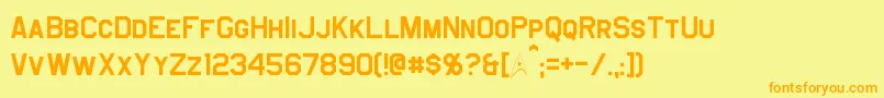 Jefferies Font – Orange Fonts on Yellow Background