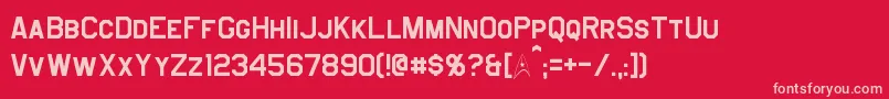Jefferies Font – Pink Fonts on Red Background