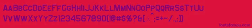 Jefferies Font – Purple Fonts on Red Background