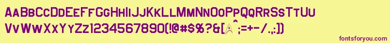 Jefferies Font – Purple Fonts on Yellow Background