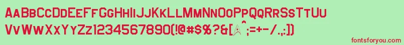Jefferies Font – Red Fonts on Green Background