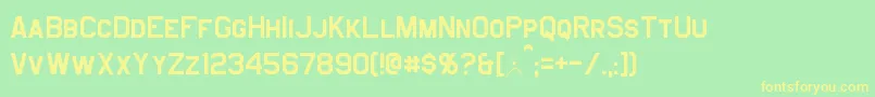 Jefferies Font – Yellow Fonts on Green Background