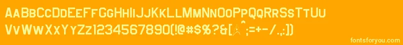 Jefferies Font – Yellow Fonts on Orange Background