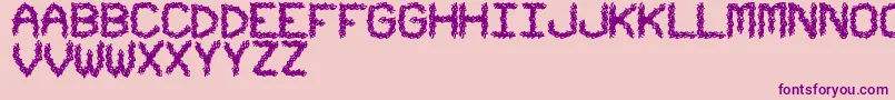 UrbanTribalStf Font – Purple Fonts on Pink Background