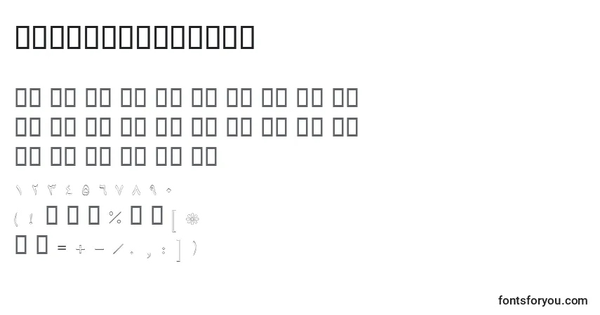 BTawfigOutline-fontti – aakkoset, numerot, erikoismerkit