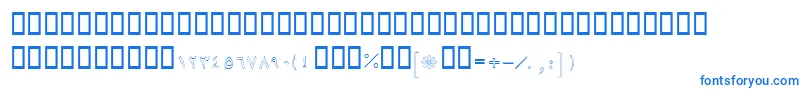 BTawfigOutline Font – Blue Fonts on White Background