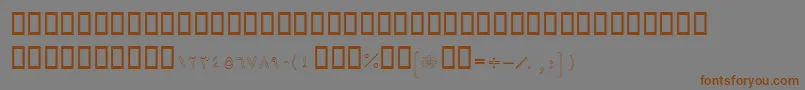 BTawfigOutline Font – Brown Fonts on Gray Background