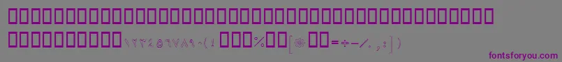 BTawfigOutline Font – Purple Fonts on Gray Background