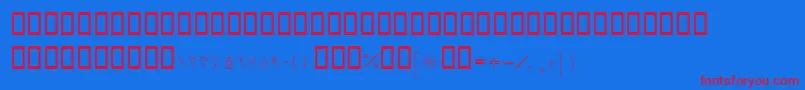 BTawfigOutline Font – Red Fonts on Blue Background