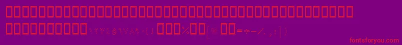 BTawfigOutline-Schriftart – Rote Schriften auf violettem Hintergrund