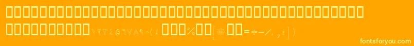 BTawfigOutline Font – Yellow Fonts on Orange Background