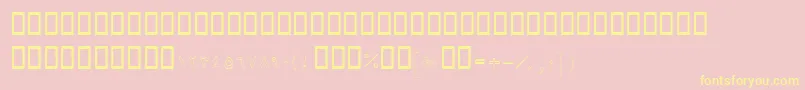 BTawfigOutline Font – Yellow Fonts on Pink Background