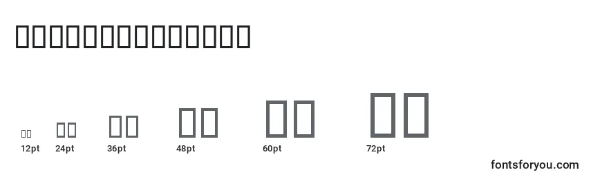 BTawfigOutline Font Sizes