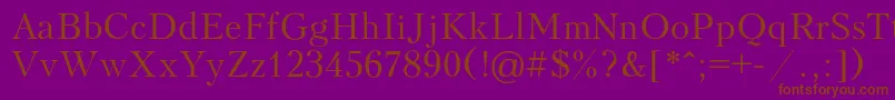 Monteuideo Font – Brown Fonts on Purple Background