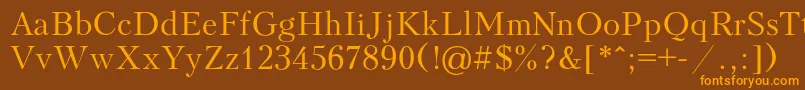 Monteuideo Font – Orange Fonts on Brown Background