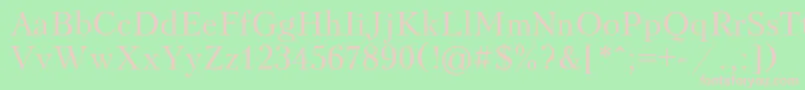 Monteuideo Font – Pink Fonts on Green Background
