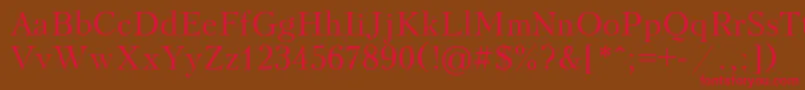 Monteuideo Font – Red Fonts on Brown Background