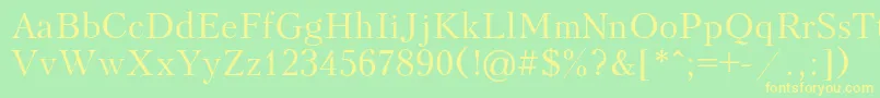 Monteuideo Font – Yellow Fonts on Green Background