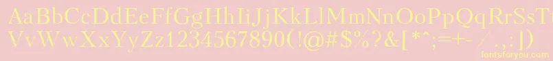 Monteuideo Font – Yellow Fonts on Pink Background