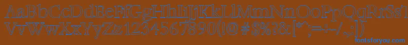 BernsteinoutlineLightRegular Font – Blue Fonts on Brown Background