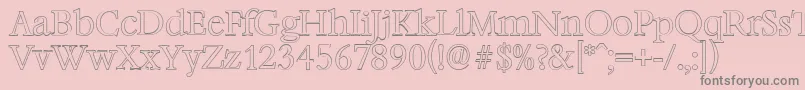 BernsteinoutlineLightRegular Font – Gray Fonts on Pink Background