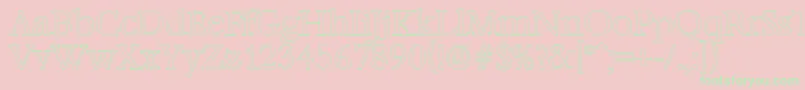 BernsteinoutlineLightRegular Font – Green Fonts on Pink Background