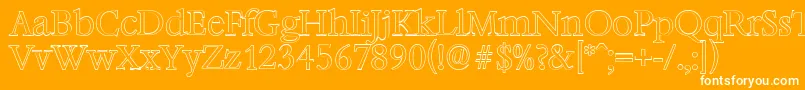 BernsteinoutlineLightRegular Font – White Fonts on Orange Background