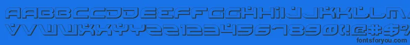 BattlefieldShadow Font – Black Fonts on Blue Background