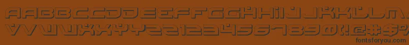BattlefieldShadow Font – Black Fonts on Brown Background