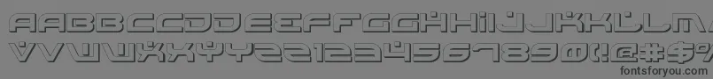 フォントBattlefieldShadow – 黒い文字の灰色の背景