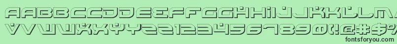 BattlefieldShadow Font – Black Fonts on Green Background