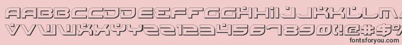 BattlefieldShadow Font – Black Fonts on Pink Background
