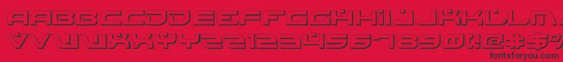 BattlefieldShadow Font – Black Fonts on Red Background