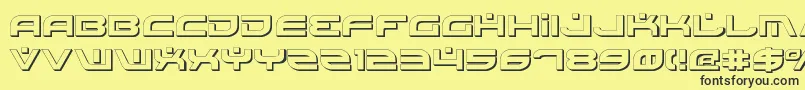 BattlefieldShadow Font – Black Fonts on Yellow Background